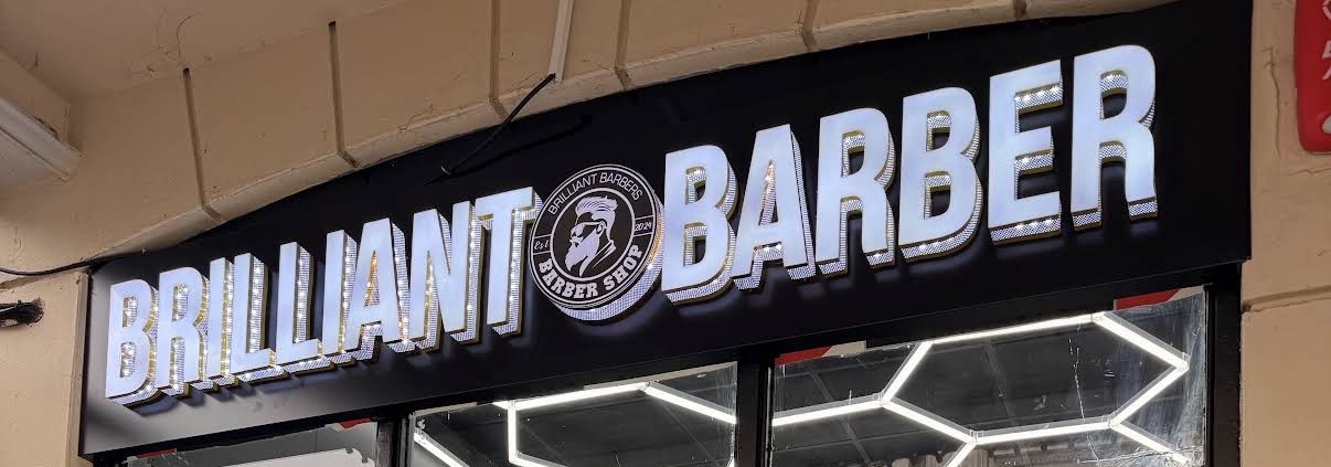 Illuminated Brilliant Barber shop sign